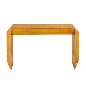 Pasargad Home Katya Gold Foil Console Table - Bold Modern Design For Stunning Living Room Style Gold Iron Prr-039gl