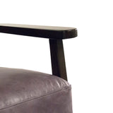 Haydee Chair Dark Brown Frame, Grey Blue Leather C0079-1 Zentique