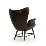 Xaries Tub Chair Dark Brown Frame, Dark Brown Leather C0096-1 Zentique