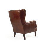 Felicie Chair Dark Brown Frame, Dark Brown Leather C0109A-1 Zentique