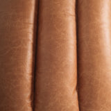 Lavello Stool Black Iron, Light Brown Top Grain Leather C0514A-ST Zentique