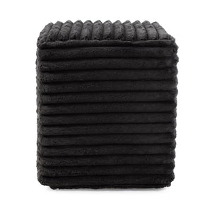 Howard Elliott Universal Cube Cover - Luxurious Faux Fur With Unique Ribbed Design For Ultimate Comfort And Style Black 100% Polyester C128-1343-howard-elliott