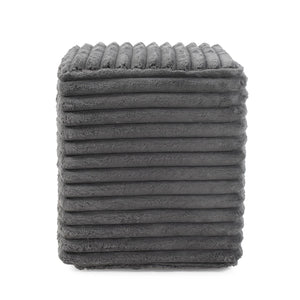 Howard Elliott Universal Cube Cover - Luxurious Faux Fur With Unique Ribbed Design For Ultimate Comfort And Style Gray 100% Polyester C128-1344-howard-elliott