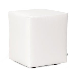 Howard Elliott Universal Cube Cover - Luxurious Faux Leather Slipcover For Stylish Home Décor Updates White 100% Polyurethane C128-190-howard-elliott