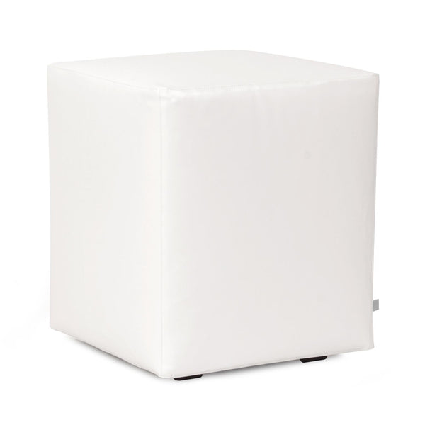 Howard Elliott Universal Cube Cover - Luxurious Faux Leather Slipcover For Stylish Home Décor Updates White 100% Polyurethane C128-190-howard-elliott