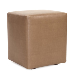 Howard Elliott Universal Cube Cover - Luxurious Faux Leather Slipcover For Stylish Home Décor Updates Brown 100% Polyurethane C128-191-howard-elliott