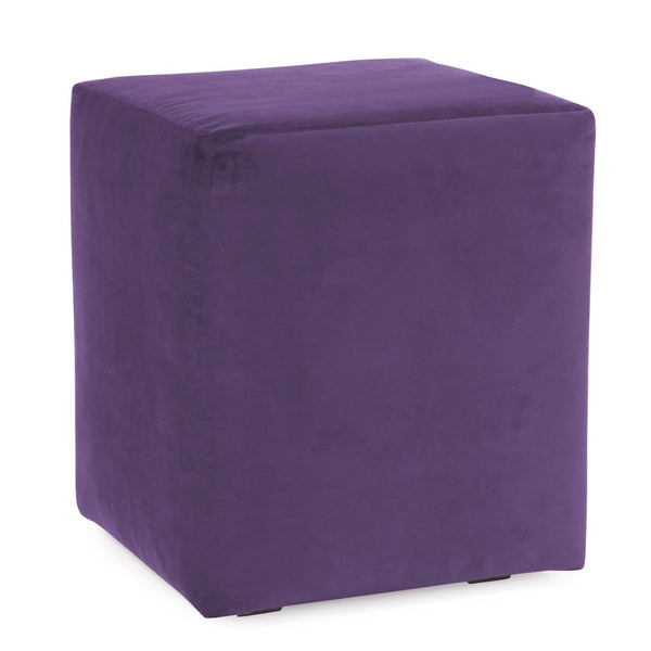 Howard Elliott Universal Cube Cover - Luxurious Faux Leather Slipcover For Stylish Home Décor Updates Purple 100% Polyester C128-223-howard-elliott