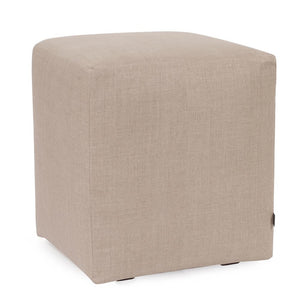 Howard Elliott Universal Cube Cover - Luxurious Faux Leather Slipcover For Stylish Home Décor Updates Brown 100% Linen C128-610-howard-elliott