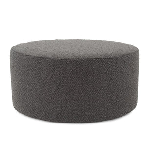 Howard Elliott Universal Round Ottoman Cover - Refresh Your Space With Soft, Textured Style For Year-round Appeal Gray 100% Polyester C132-1264-howard-elliott