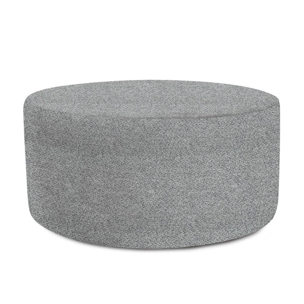 Howard Elliott Universal Round Ottoman Cover - Refresh Your Space With Soft, Textured Style For Year-round Appeal Gray 100% Polyester C132-1285-howard-elliott