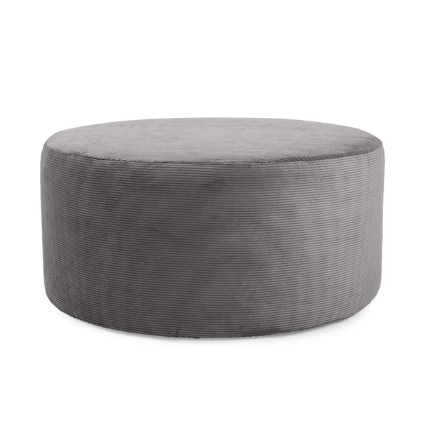 Howard Elliott Universal Round Ottoman Cover - Refresh Your Space With Soft, Textured Style For Year-round Appeal Gray 88% Poly,12% Nylon C132-1346-howard-elliott