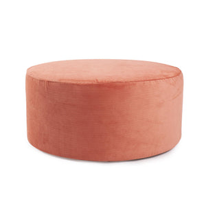Howard Elliott Universal Round Ottoman Cover - Refresh Your Space With Soft, Textured Style For Year-round Appeal Orange 88% Poly,12% Nylon C132-1348-howard-elliott