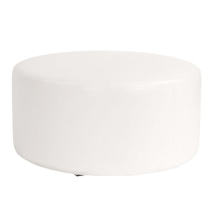 Howard Elliott Universal 36 Round Cover - Luxurious Faux Leather Slipcover For Elegant Home Décor Makeover White 100% Polyurethane C132-190-howard-elliott
