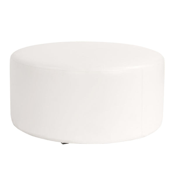 Howard Elliott Universal 36 Round Cover - Luxurious Faux Leather Slipcover For Elegant Home Décor Makeover White 100% Polyurethane C132-190-howard-elliott