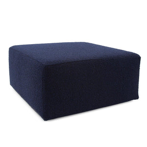 Howard Elliott Universal Square Ottoman Cover In Soft Knobby Weave For A Stylish Seasonal Makeover At Home Blue 100% Polyester C133-1263-howard-elliott