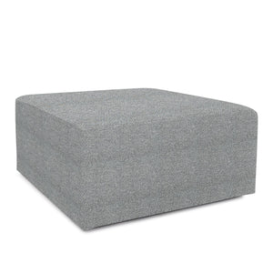 Howard Elliott Universal Square Ottoman Cover In Soft Knobby Weave For A Stylish Seasonal Makeover At Home Gray 100% Polyester C133-1285-howard-elliott
