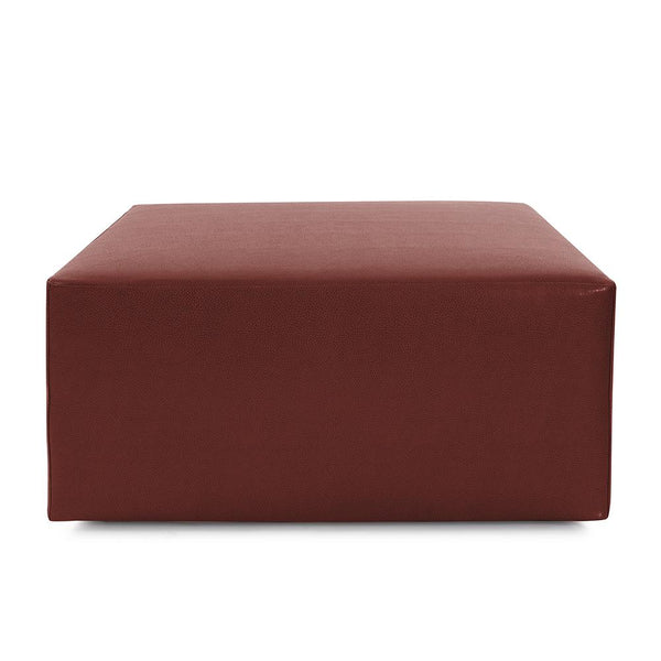 Howard Elliott Universal 36 Square Cover - Luxurious Faux Leather Slipcover For Stylish Ottoman Updates Today! Red 100% Polyurethane C133-193-howard-elliott