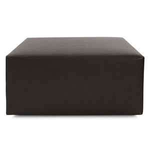 Howard Elliott Universal 36 Square Cover - Luxurious Faux Leather Slipcover For Stylish Ottoman Updates Today! Black 100% Polyurethane C133-194-howard-elliott
