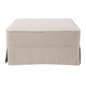 Howard Elliott Universal 36 Square Linen Slub Cover - Tailored Pleated Skirt For Stylish Ottoman Makeover! Brown 55% Linen,45% Rayon C133-610s-howard-elliott