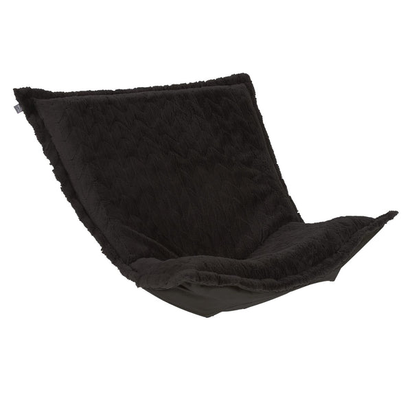 Howard Elliott Puff Chair Cushion Cover - Transform Your Decor With Luxurious Faux Fur For A Cozy Home Upgrade Black 100% Polyester 300-1090p-howard-elliott