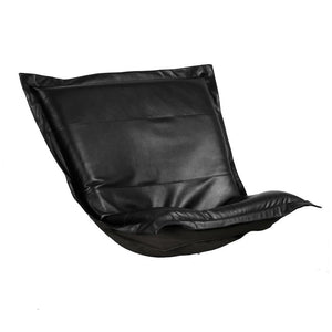 Howard Elliott Puff Chair Cover - Transform Your Space With Luxurious Faux Fur Slipcovers For Scroll & Rocker Frames Black 100% Polyurethane C300-194-howard-elliott