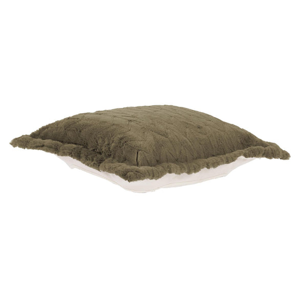 Howard Elliott Puff Ottoman Cover - Transform Your Furniture With Luxurious Faux Fur For A Chic Home Makeover! Green 100% Polyester C310-1091-howard-elliott