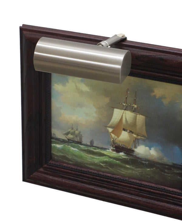 House Of Troy Contemporary Plug-in Picture Lights With Adjustable Arm For Perfect Art Display In Any Room Satin Nickel Metal C5-52