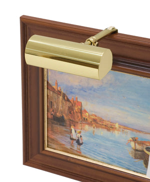 House Of Troy Contemporary Plug-in Picture Lights With Adjustable Arm For Perfect Art Display In Any Room Polished Brass Metal C5-61