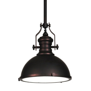 Zentique Retro Pendant Metal Vintage-Style Ceiling Light with Warm Ambient Glow, Mid-Century Silhouette, Durable Finish C703