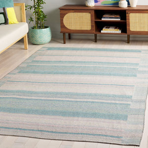 Safavieh Cabo Elegant Area Rug - Contemporary Design In Serene Hues, Perfect For Living Spaces & Comfort Beige ,Green 97% Polyester,3% Cotton Cab356b-7sq