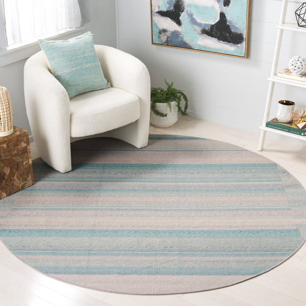 Safavieh Cabo Elegant Area Rug - Contemporary Design In Serene Hues, Perfect For Living Spaces & Comfort Beige ,Green 97% Polyester,3% Cotton Cab356b-7sq