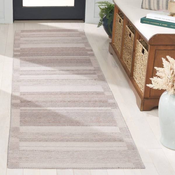 Safavieh Cabo Elegant Area Rug - Contemporary Design In Serene Hues, Perfect For Living Spaces & Comfort Grey ,Beige 97% Polyester,3% Cotton Cab356f-5