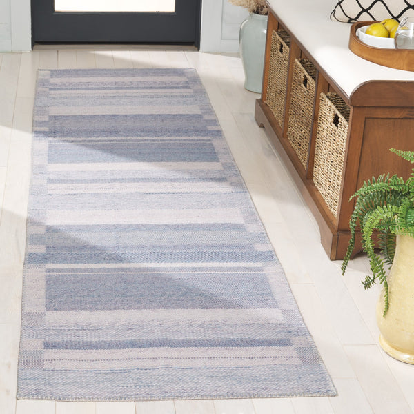 Safavieh Cabo Elegant Area Rug - Contemporary Design In Serene Hues, Perfect For Living Spaces & Comfort Blue ,Purple 97% Polyester,3% Cotton Cab356m-7sq