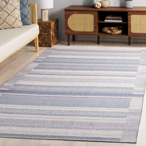 Safavieh Cabo Elegant Area Rug - Contemporary Design In Serene Hues, Perfect For Living Spaces & Comfort Blue ,Purple 97% Polyester,3% Cotton Cab356m-7sq