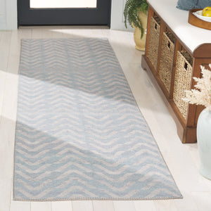 Safavieh Cabo Contemporary Chevron Area Rug - Elegant Light Blue And Beige Design For Stylish Home Decor Light Blue ,Beige 97% Polyester,3% Cotton Cab366k-28