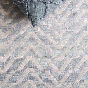 Safavieh Cabo Contemporary Chevron Area Rug - Elegant Light Blue And Beige Design For Stylish Home Decor Light Blue ,Beige 97% Polyester,3% Cotton Cab366k-28