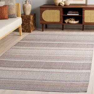 Safavieh Cabo Contemporary Area Rug - Elegant Flatweave Design For Any Home Decor, Soft & Durable Style Taupe ,Beige 97% Polyester,3% Cotton Cab370e-5