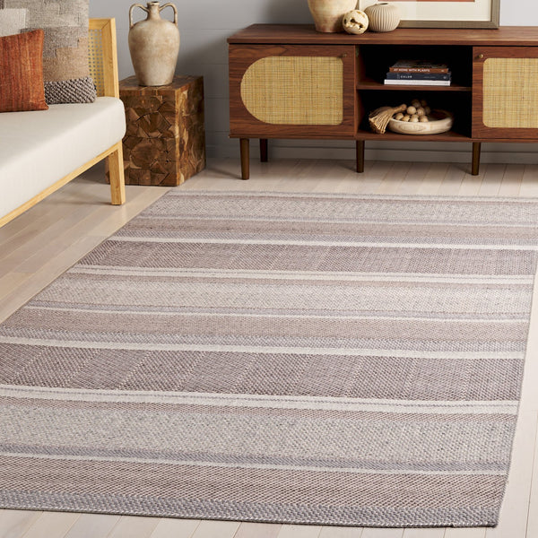 Safavieh Cabo Contemporary Area Rug - Elegant Flatweave Design For Any Home Decor, Soft & Durable Style Taupe ,Beige 97% Polyester,3% Cotton Cab370e-5