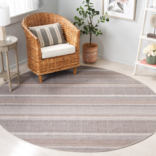 Safavieh Cabo Contemporary Area Rug - Elegant Flatweave Design For Any Home Decor, Soft & Durable Style Taupe ,Beige 97% Polyester,3% Cotton Cab370e-5