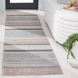 Safavieh Cabo Contemporary Area Rug - Elegant Flatweave Design For Any Home Decor, Soft & Durable Style Black ,Light Blue 97% Polyester,3% Cotton Cab370z-5