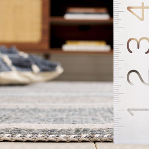 Safavieh Cabo Contemporary Area Rug - Elegant Flatweave Design For Any Home Decor, Soft & Durable Style Black ,Light Blue 97% Polyester,3% Cotton Cab370z-5