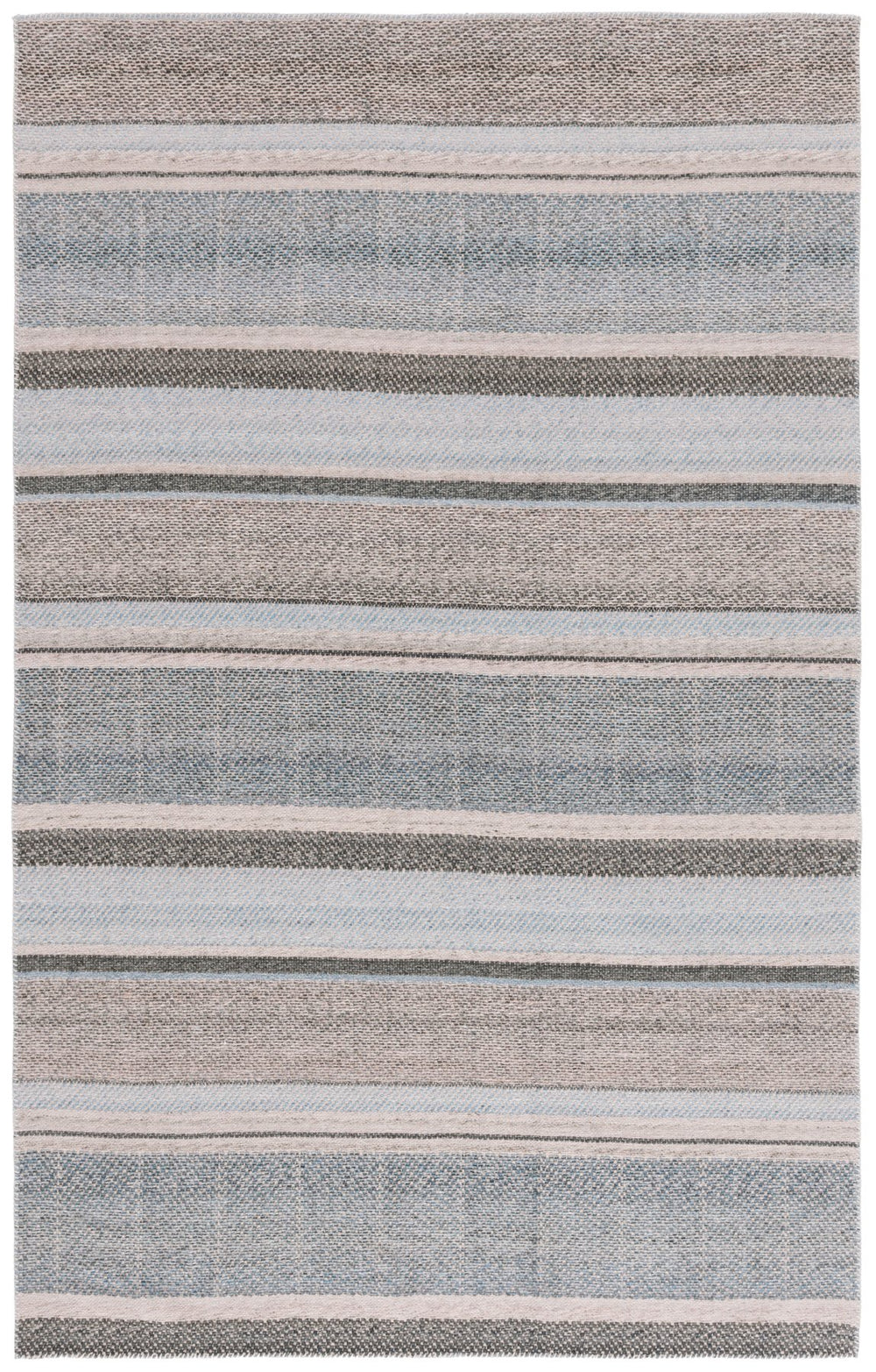 Safavieh Cabo Contemporary Area Rug - Elegant Flatweave Design For Any Home Decor, Soft & Durable Style Black ,Light Blue 97% Polyester,3% Cotton Cab370z-5