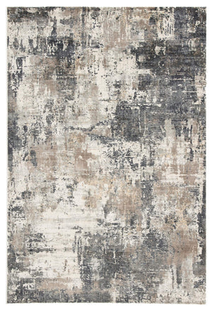 Jaipur Living Jaipur Living Sisario Abstract Viscose Area Rug with Metallic Sheen and High-low Pile Gray 5'3"X7'6" RUG140990