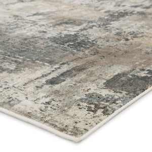 Jaipur Living Jaipur Living Sisario Abstract Viscose Area Rug with Metallic Sheen and High-low Pile Gray 5'3"X7'6" RUG140990