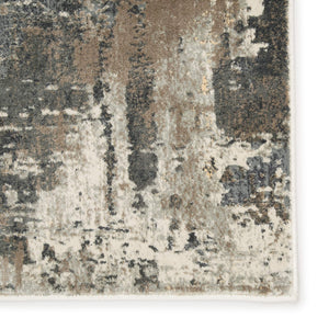 Jaipur Living Jaipur Living Sisario Abstract Viscose Area Rug with Metallic Sheen and High-low Pile Gray 5'3"X7'6" RUG140990