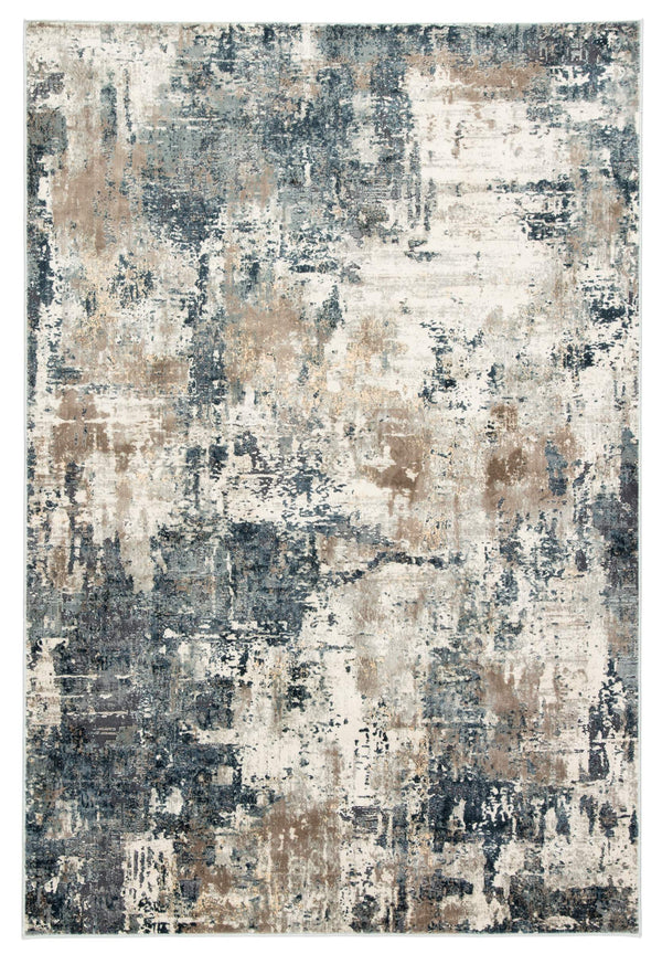 Jaipur Living Jaipur Living Sisario Abstract Viscose Area Rug with Metallic Sheen and High-low Pile Blue 5'3"X7'6" RUG140995