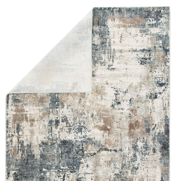 Jaipur Living Jaipur Living Sisario Abstract Viscose Area Rug with Metallic Sheen and High-low Pile Blue 7'10"X9'6" RUG155534