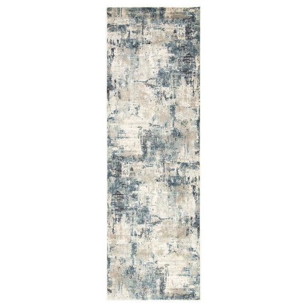 Jaipur Living Jaipur Living Sisario Abstract Viscose Area Rug with Metallic Sheen and High-low Pile Blue 7'10"X9'6" RUG155534