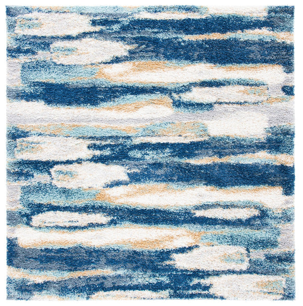 Safavieh Calista Blue Ivory Abstract Rug — Plush 1" Pile, Power-Loomed Turkey Durability & Easy-Care Style 2'-0" x 3'-0" CAL108M-2