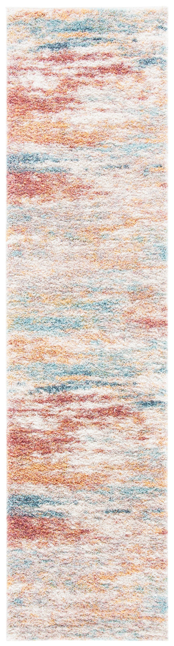 Safavieh Calista Round Area Rug In Beige And Aqua Abstract Design, 1" Plush Pile, Power-Loomed Durability 3'-0" x 3'-0" CAL112B-3R